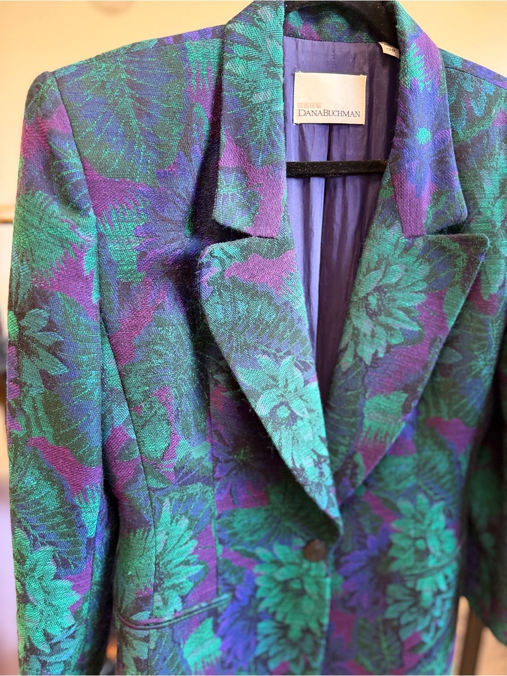 Vintage Dana Buchman Jacquard Blazer - Picture 4 of 11